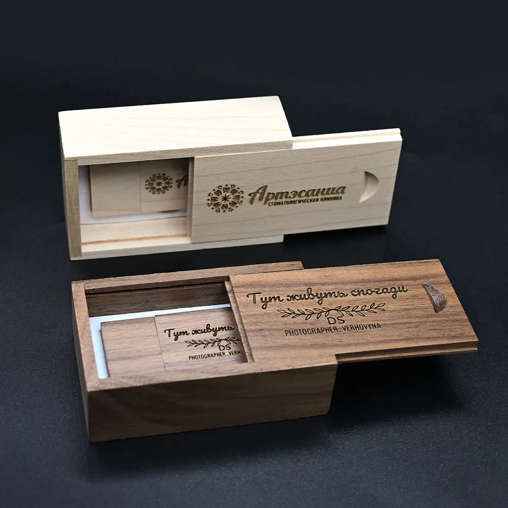 30-Pack Wooden USB Flash Drives Custom Logo 4GB–128GB USB Flash Drive PRIMED