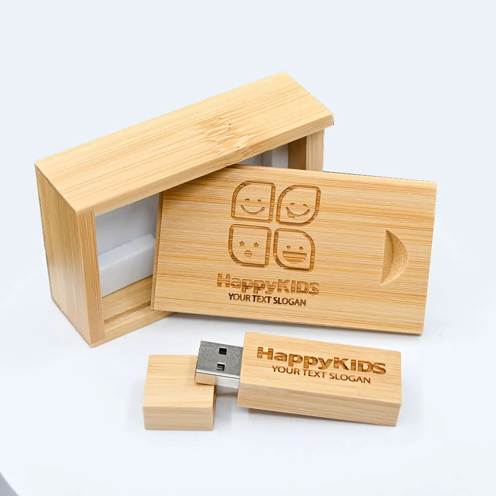 20-Pack Wooden USB Flash Drives 4–64GB | Free Custom Logo USB Flash Drive PRIMED