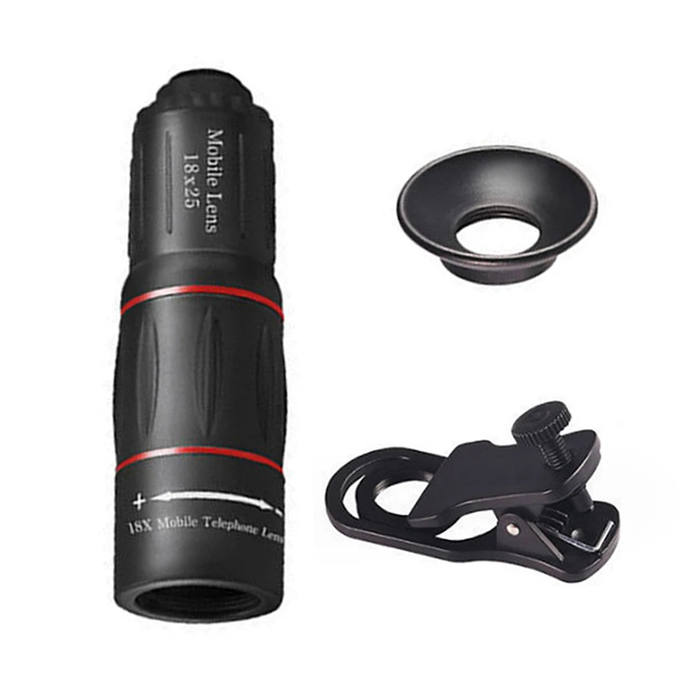Clip-On Telephoto Lens for Smartphone – 18X 28X 36X Zoom Telephoto Phone Lens PRIMED 18X