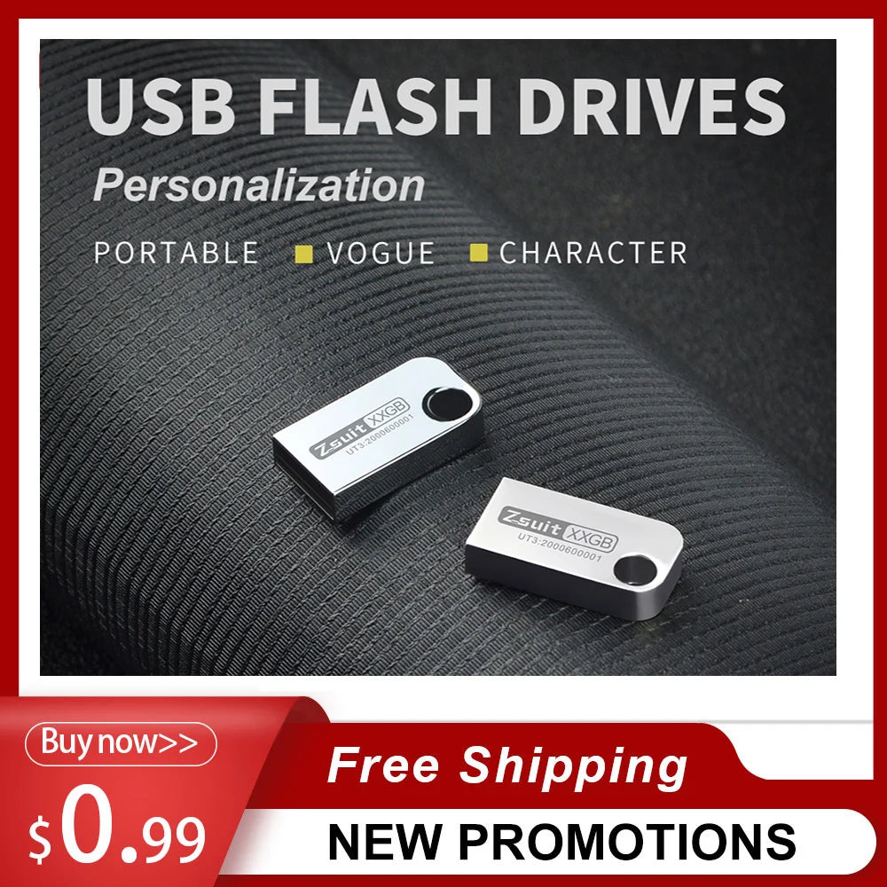 Mini Metal USB 3.0 Flash Drive 4GB–128GB | High-Speed Pen Drive USB Flash Drive PRIMED