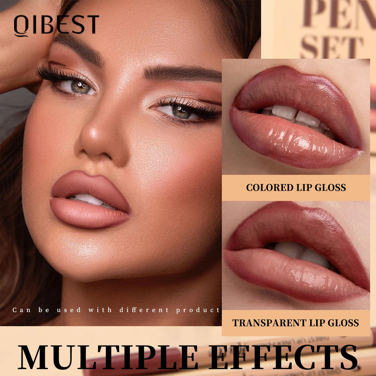 QiBest 12-Color Matte Lip Liner Set – Waterproof Nude Pencils Lip Liner Set PRIMED