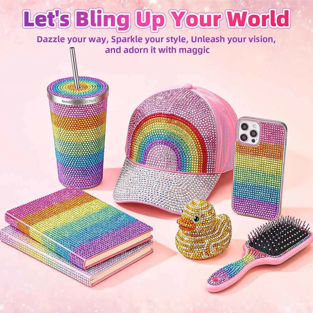 40-Grid Flatback Jelly Nail Gems Bedazzling Kit – AB Crystal Nail Art Gems PRIMED