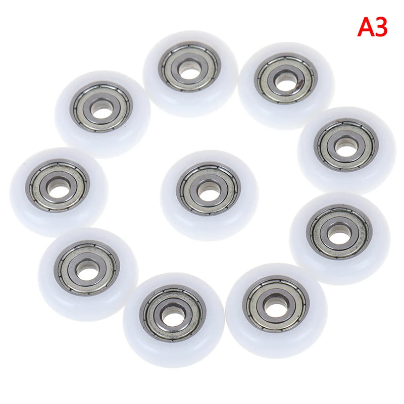 Sliding Shower Door Roller Wheel 21.5mm White Plastic Replacement