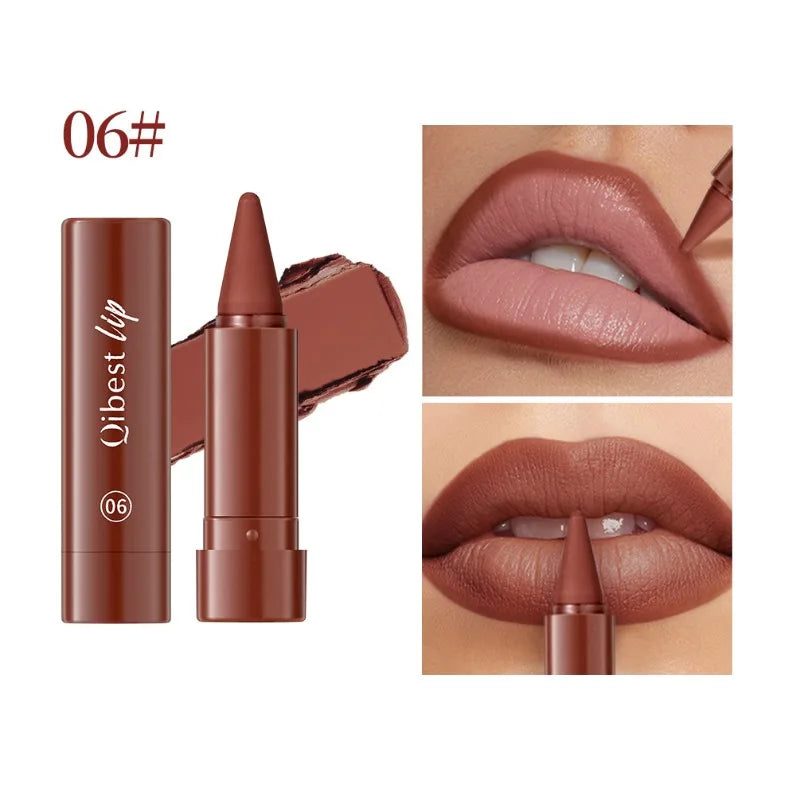 Tapered Matte Velvet Lip Liner Pencil – 6 Colors Long-Lasting Lip Liner Pencil PRIMED 06
