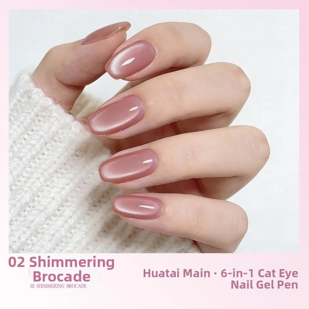 Magnetic Cat Eye Gel Nail Pen – 6-in-1 Waterproof Nail Art