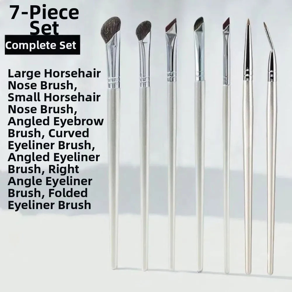 Gold Angled Makeup Brush Set – Contour, Nose & Eye Kit