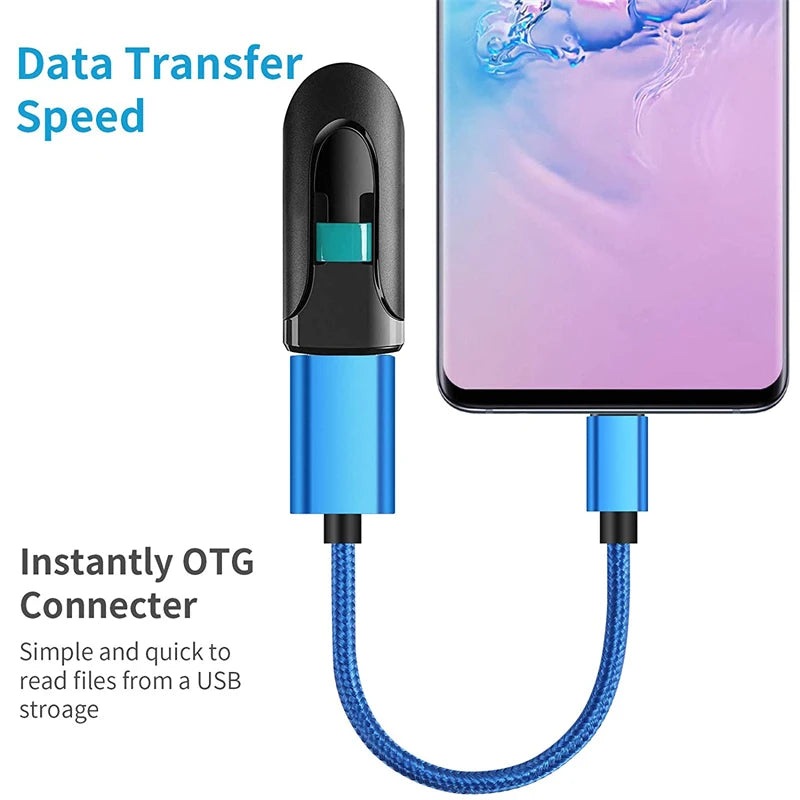USB-C to USB OTG Adapter Cable | Type-C Male to USB-A Female USB OTG Adapter PRIMED