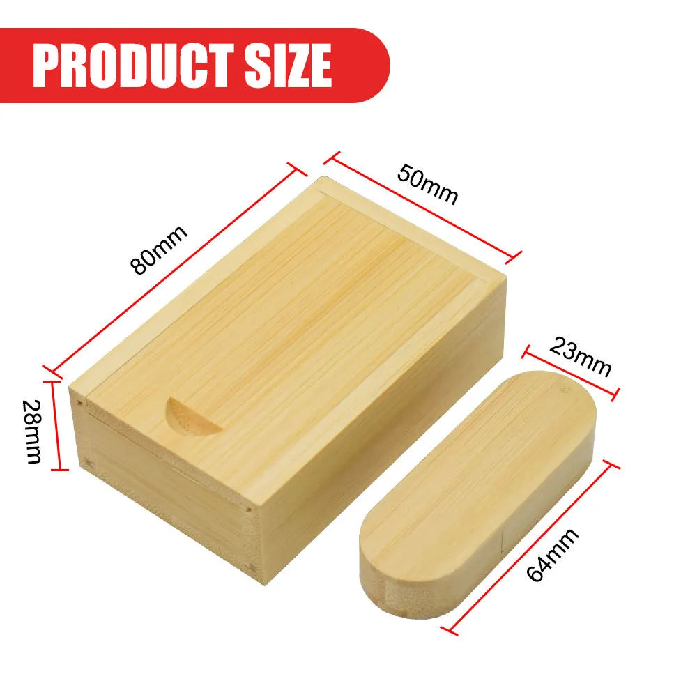 10-Pack Wooden USB 3.0 Flash Drives | Custom Logo 32–128GB USB Flash Drive Set PRIMED