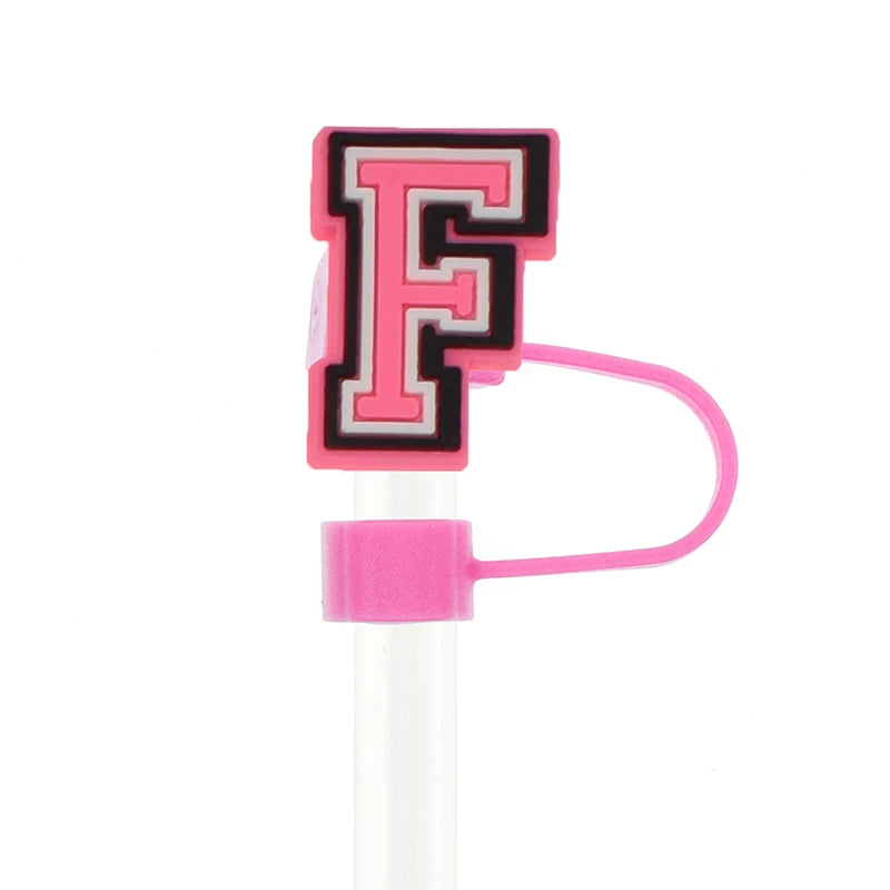 Silicone Letter Straw Cover Caps for Stanley 30 & 40oz Tumblers