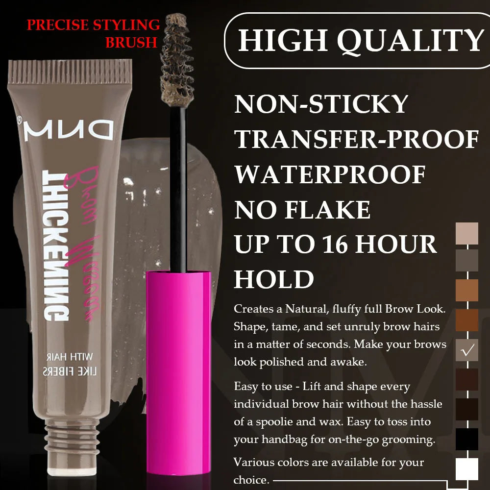 DNM 9 Colors Tinted Eyebrow Gel Cream – Waterproof 24H Hold Eyebrow Gel Cream PRIMED