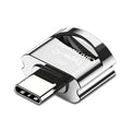 Type-C to MicroSD OTG Card Reader | Aluminium, CE Certified OTG Card Reader PRIMED Silver