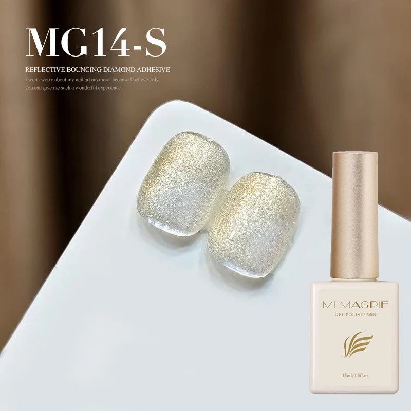 Diamond Glitter Gel Polish – Holographic UV LED Nail Gel 15ml
