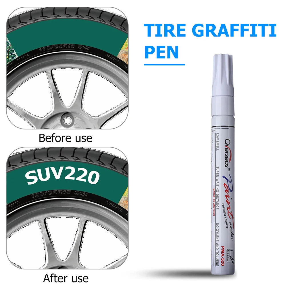 Waterproof Auto Touch Up Paint Marker Pen – 7 Colors Auto Paint Marker PRIMED
