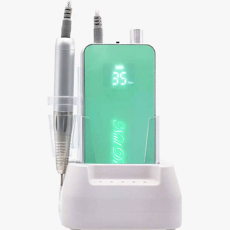 Rechargeable Electric Nail Drill Machine – 35000 RPM Pro Set