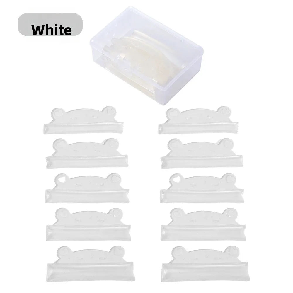 5 Pairs Bear-Shape Silicone Eyelash Perm Curling Pads Reusable Eyelash Curling Pads PRIMED White