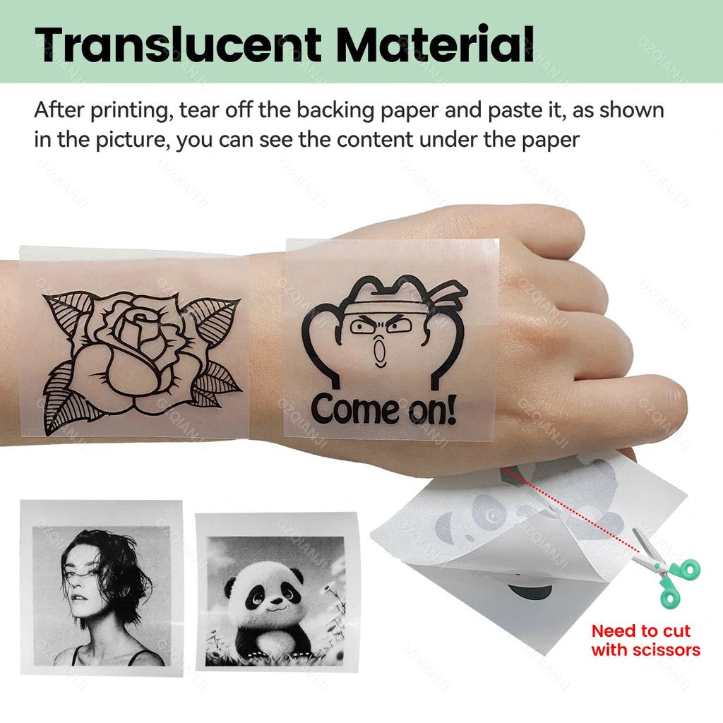 Translucent 58mm Thermal Sticker Paper Rolls 57x30mm | Mini Printer Thermal Sticker Paper PRIMED