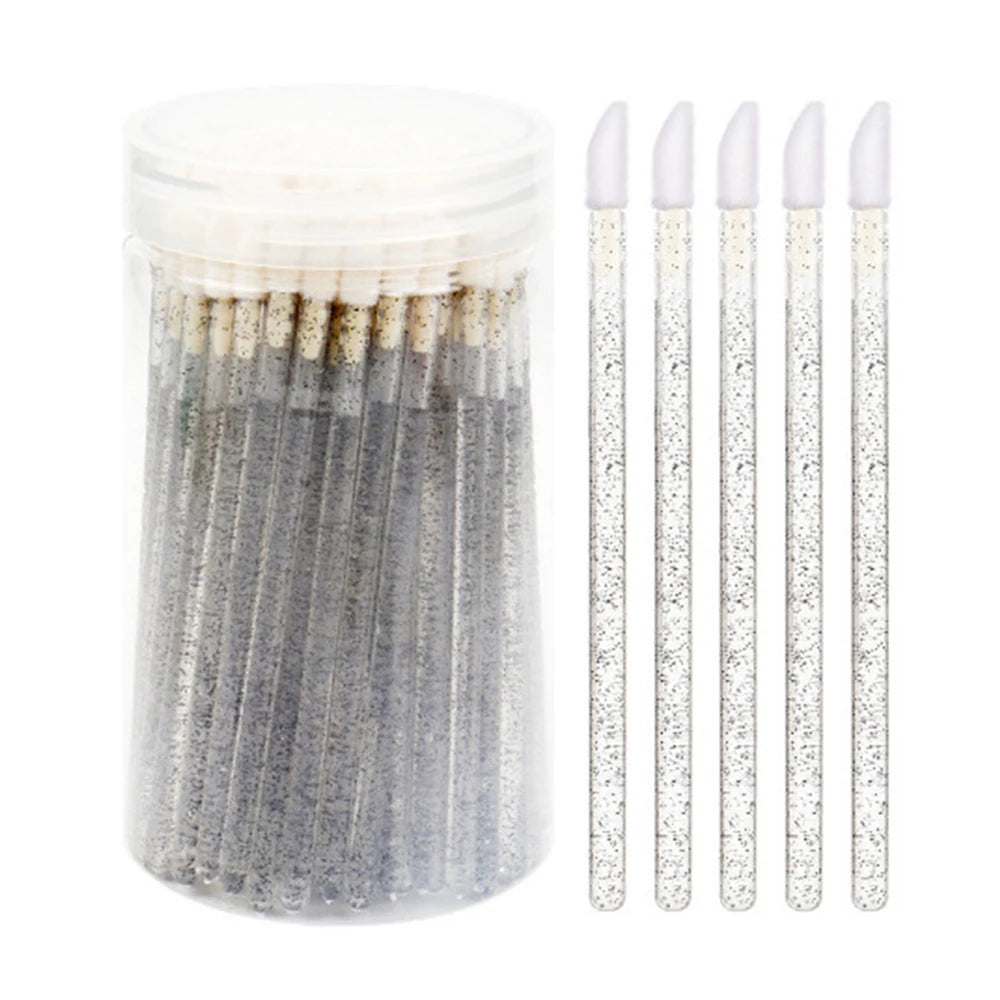 100 Pcs Disposable Lip Brushes & Mascara Wands | Crystal Tip