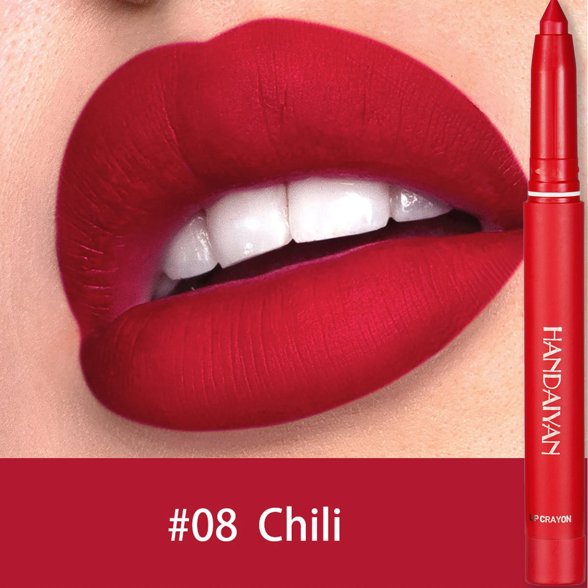 Waterproof Matte Lip Liner Pencil – 12 Shades, Long-Lasting