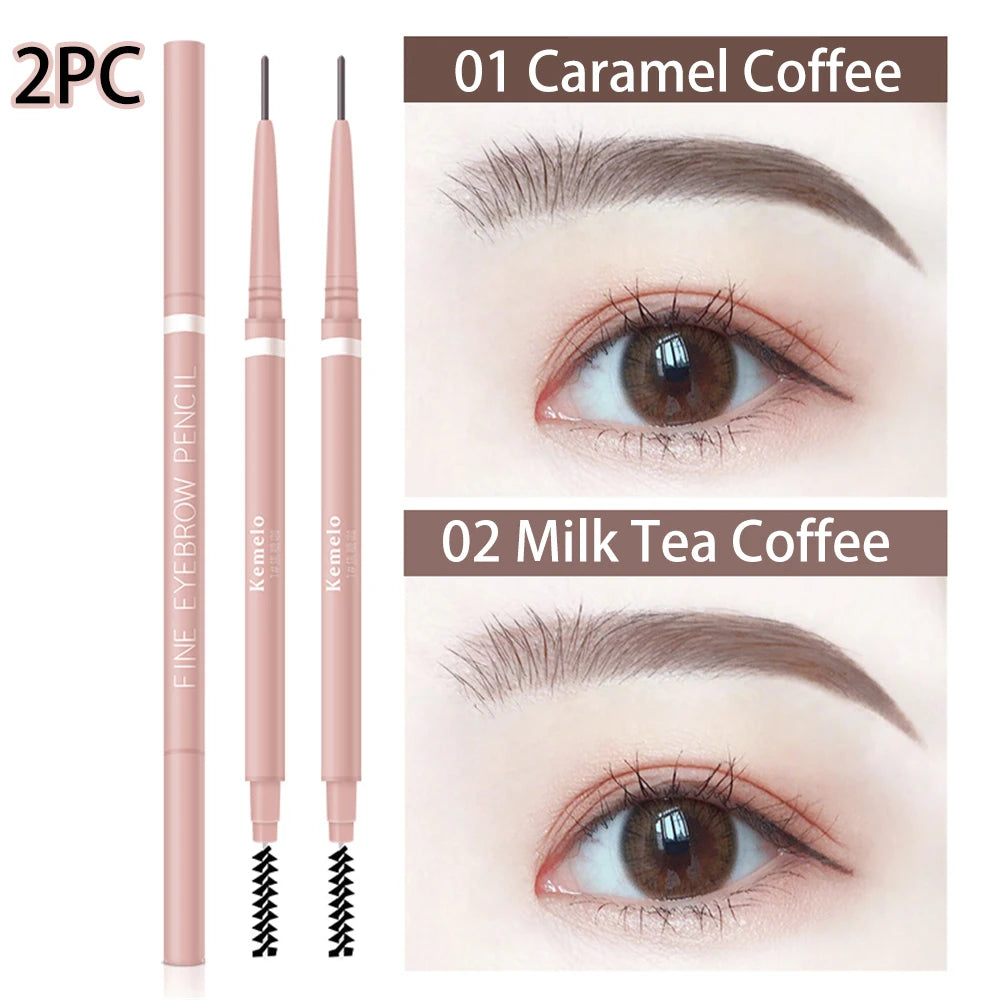 1.5mm Ultra-Fine Waterproof Eyebrow Pencil with Spoolie Brush