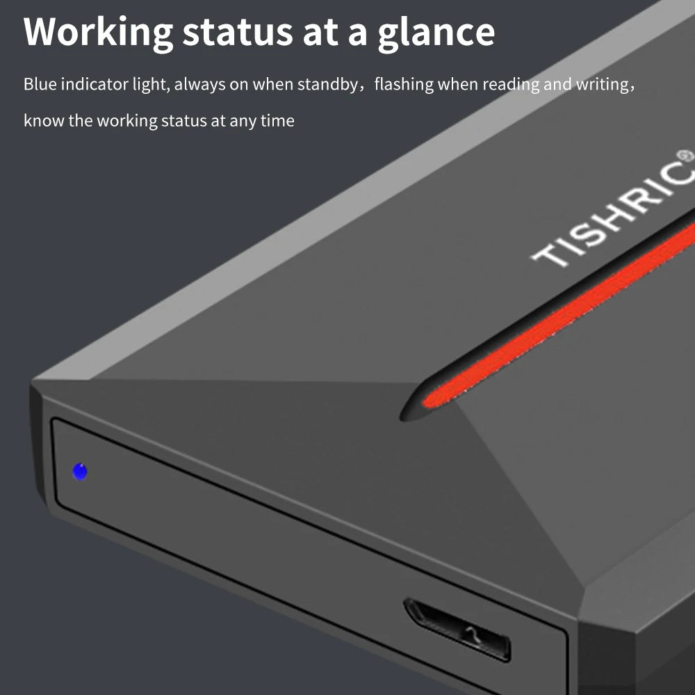 TISHRIC 2.5" SATA USB 3.0 HDD Enclosure | UASP 4TB HDD Enclosure PRIMED