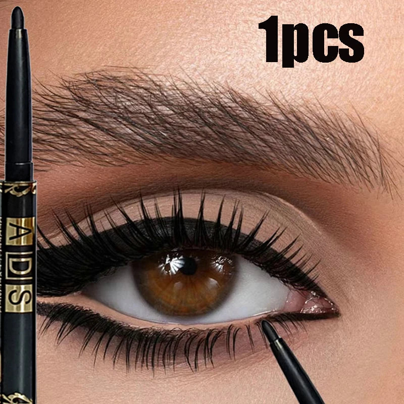 Waterproof Gel Eyeliner Pencil – Matte Black High Pigment