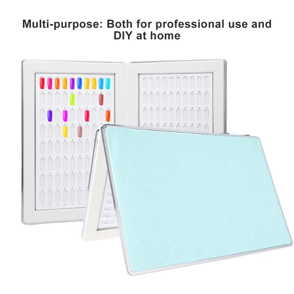 Foldable Nail Gel Color Card Display Book – 160 Tip Slots