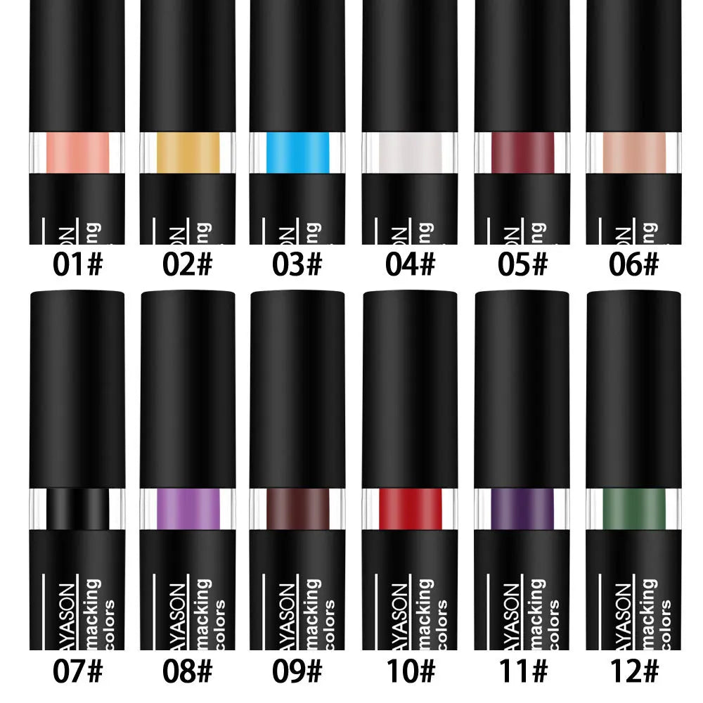 TEAYASON Matte Lipstick 12 Colors Waterproof Long-Lasting Lip Stain