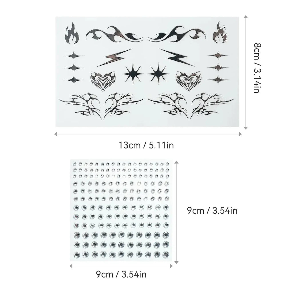 MLSMILE 3D Laser Face Tattoo Stickers | Eye Makeup Beauty