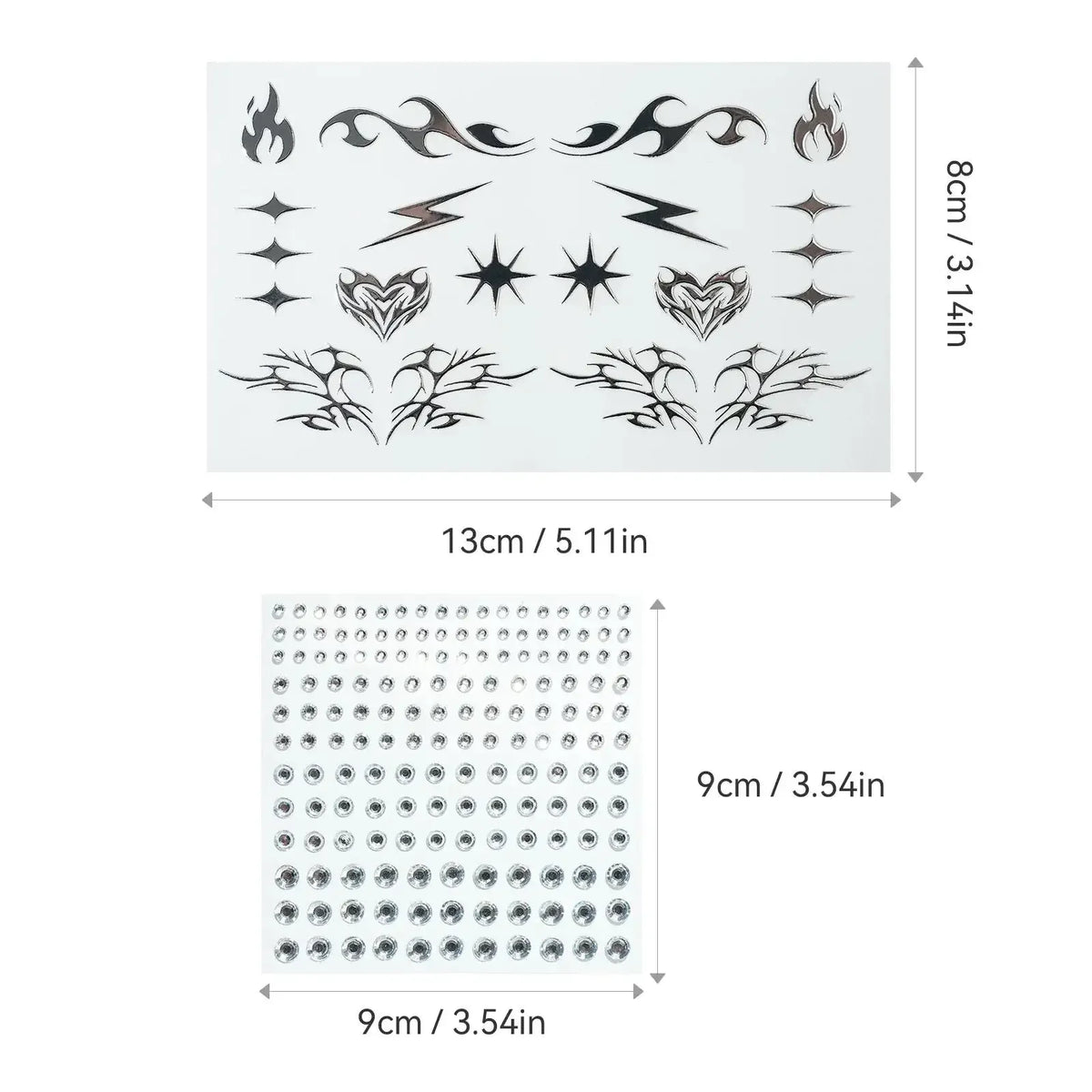 MLSMILE 3D Laser Face Tattoo Stickers | Eye Makeup Beauty