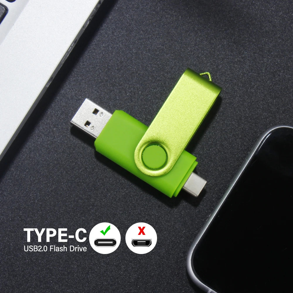 JASTER Dual Type-C & USB 3.0 OTG Flash Drive 32GB–512GB USB Flash Drive PRIMED