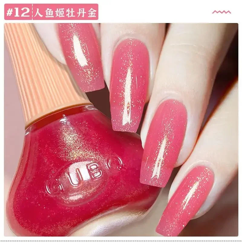 Glitter Gel Nail Polish Quick Dry Autumn Coffee Tones 12ml