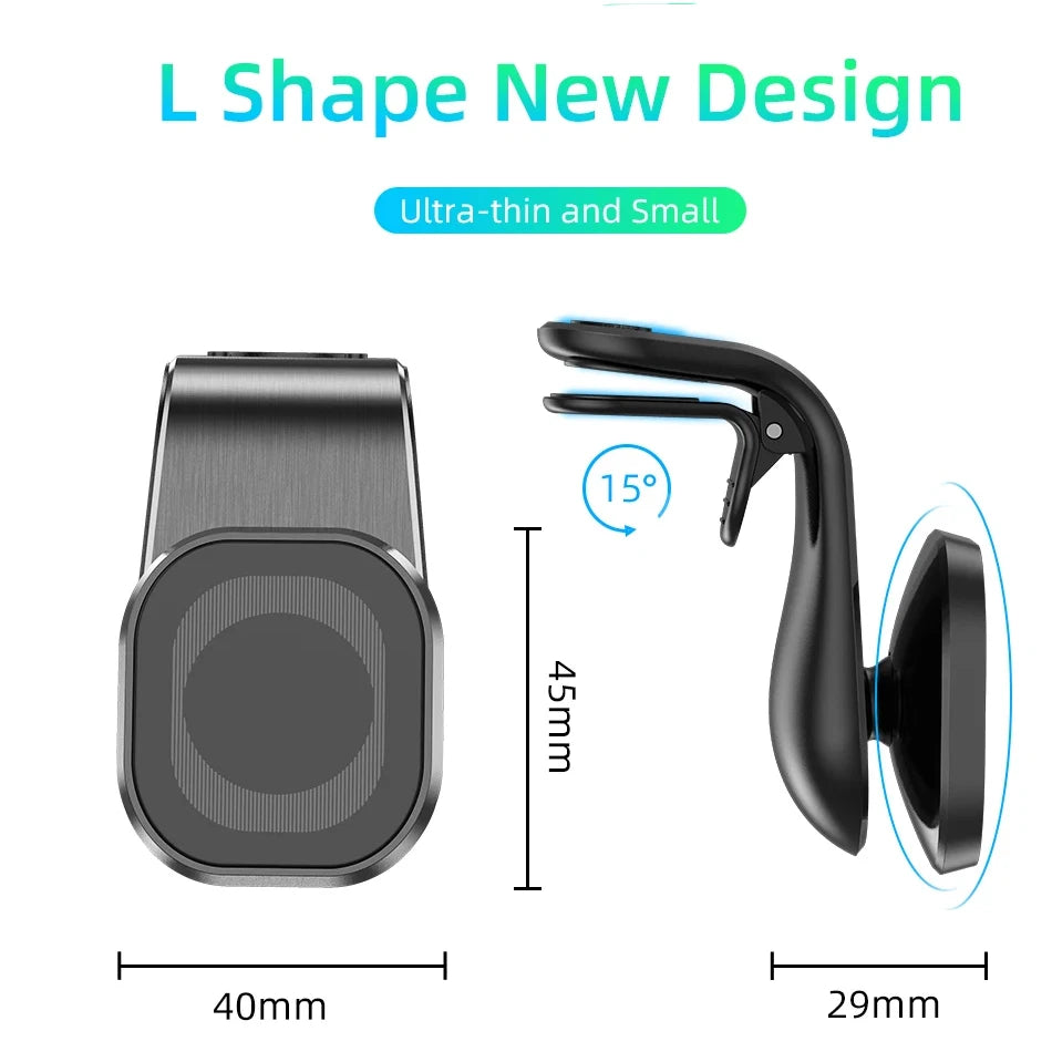 Magnetic Car Phone Holder Air Vent Clip Mount – 360° Rotation Car Phone Mount PRIMED