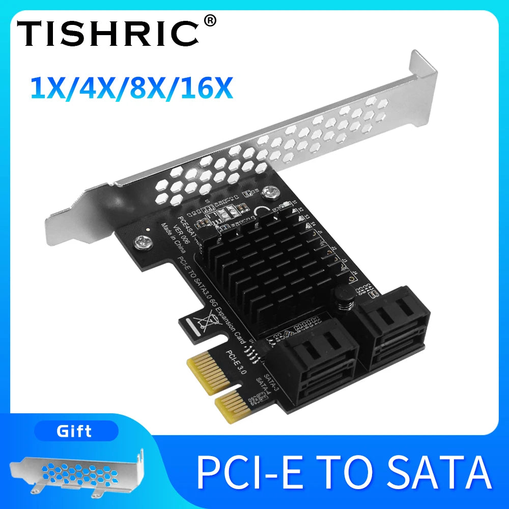 TISHRIC PCIe SATA Expansion Card 1X 4X – 2 to 10 Port SATA 3.0 SATA Expansion Card PRIMED pcie 1x to 4 sata China Mainland