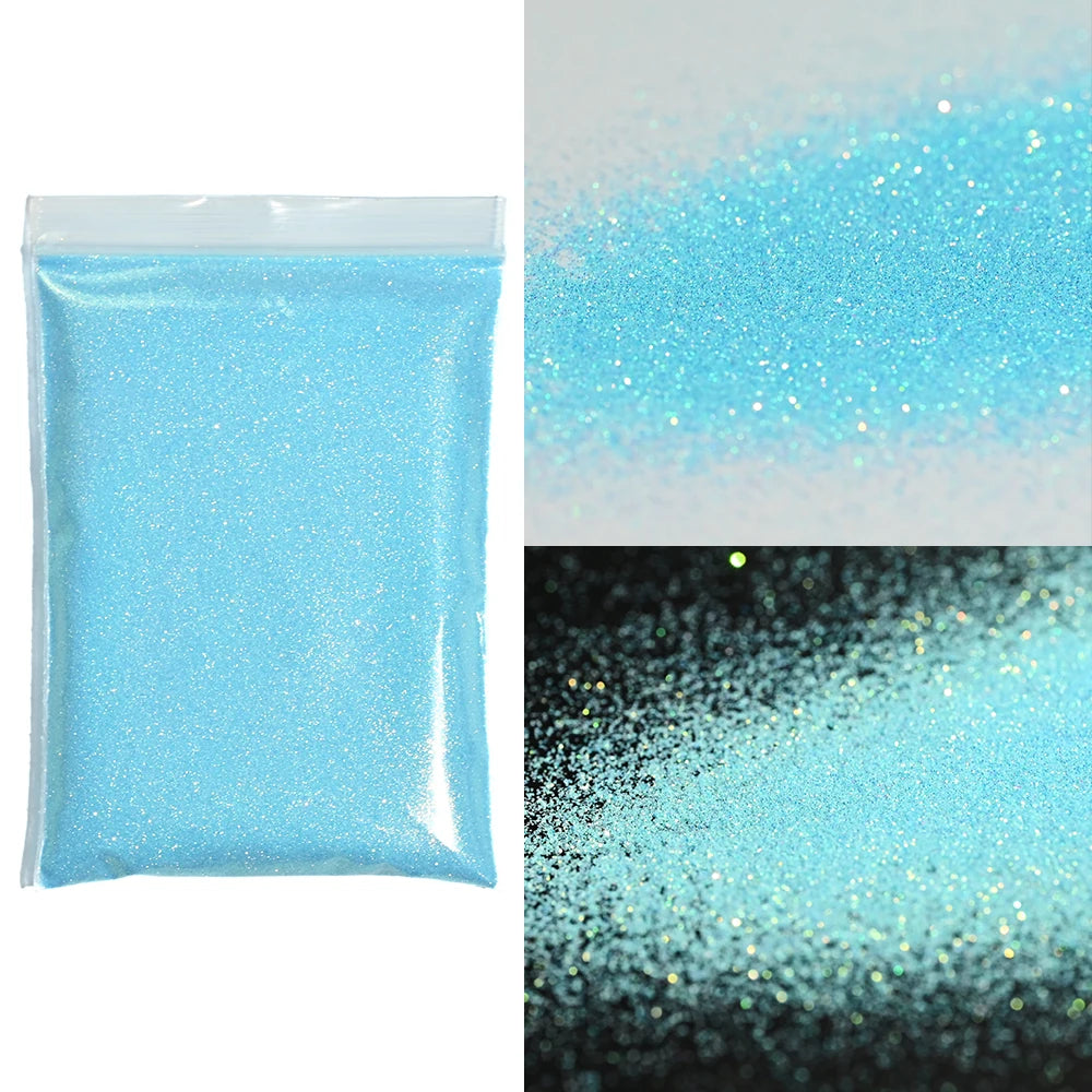 Ultra-Fine Nail Glitter Powder 10g – Pink & Blue Chrome Pigment