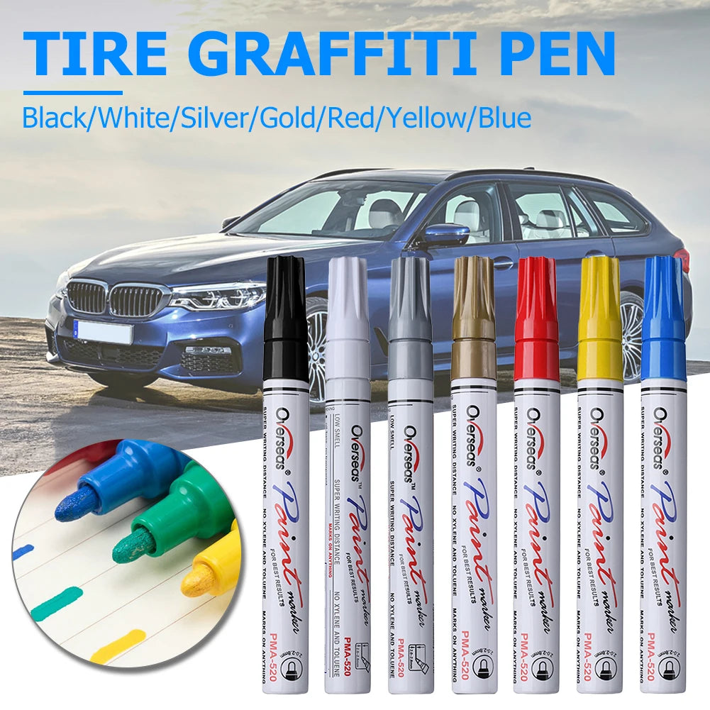 Waterproof Auto Touch Up Paint Marker Pen – 7 Colors Auto Paint Marker PRIMED