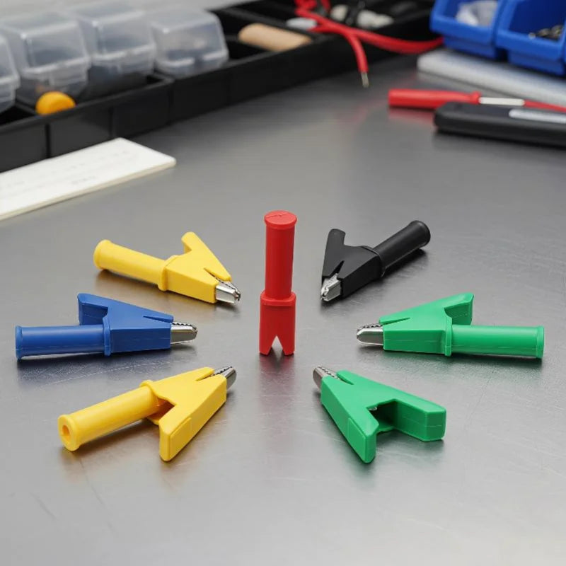 Nickel-Plated Copper Alligator Clip – Insulated Color-Coded Electrical Test Clip PRIMED