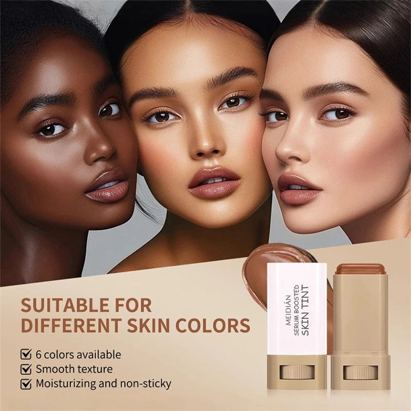 Skin Tint Foundation Stick – 6 Shades, Serum-Boosted Coverage
