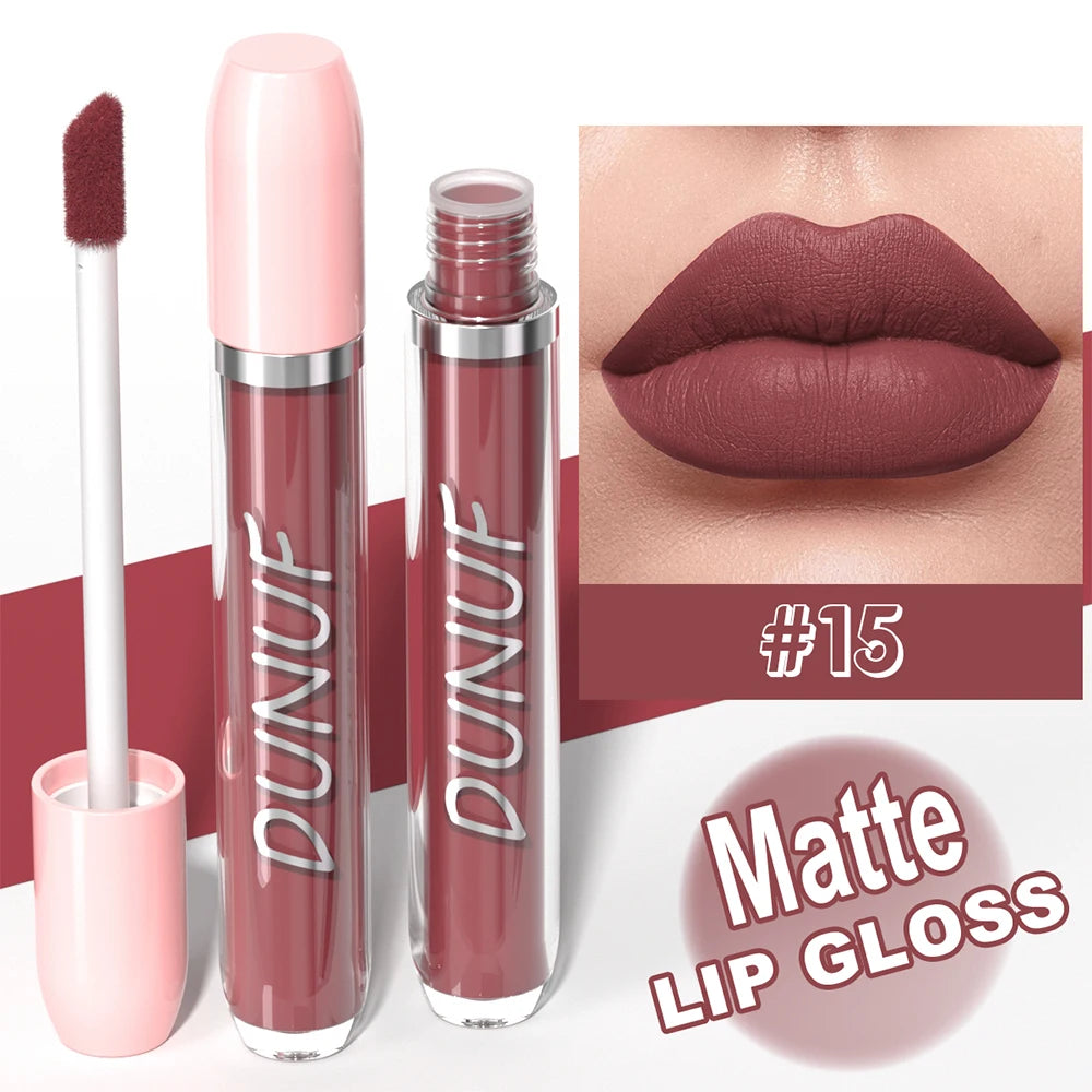 Velvet Matte Liquid Lip Gloss 25 Colors – Waterproof & Long-Lasting